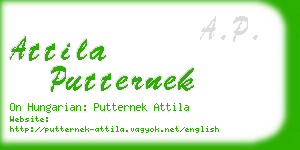 attila putternek business card